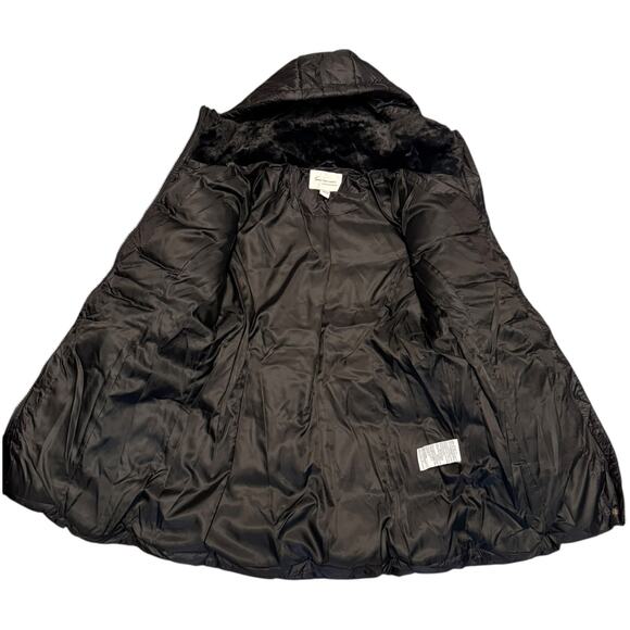 Two By Vince Camuto Womens Black Belted Down Blend Winter Jacket Large - Picture 3 of 6